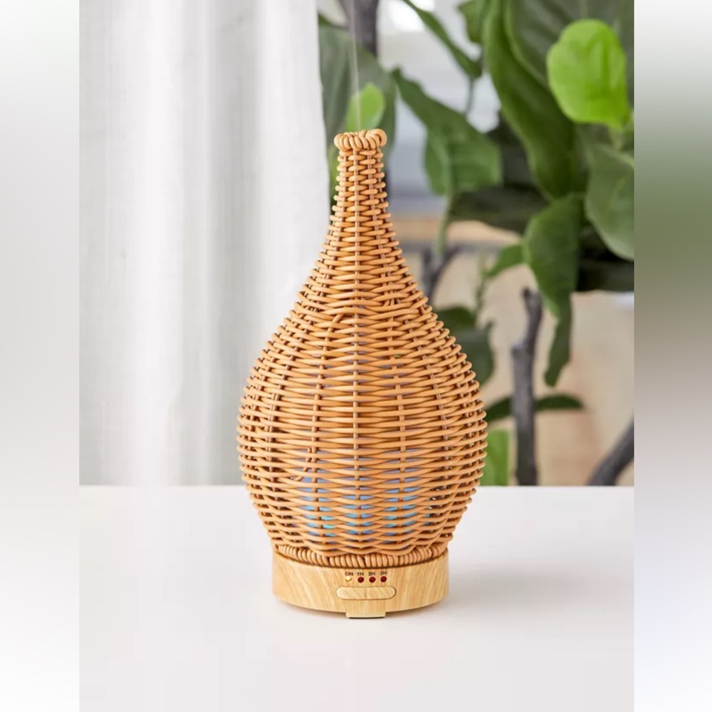 Natural Wicker Diffuser with Light -